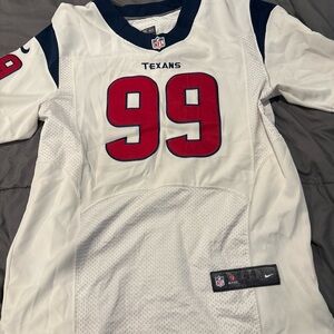 Nike Texans White Jersey with Red 99
